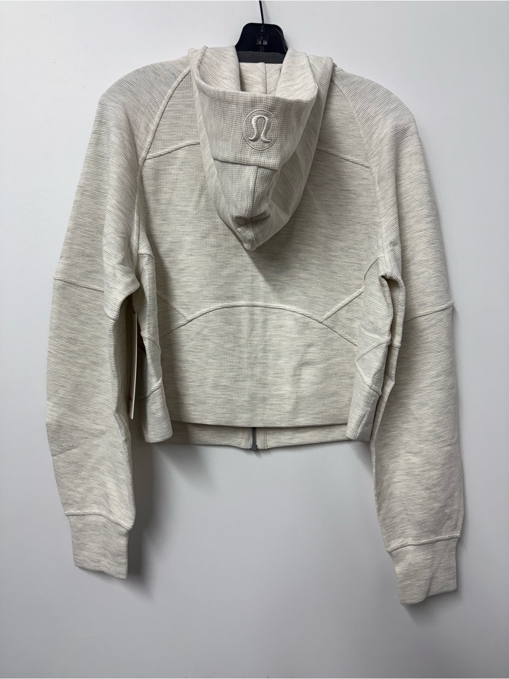 LuluLemon Scuba Oversized Full-Zip Waffle Knit Hoodie+Pant SET in Hthrd Lt Ivory - Picture 4 of 10